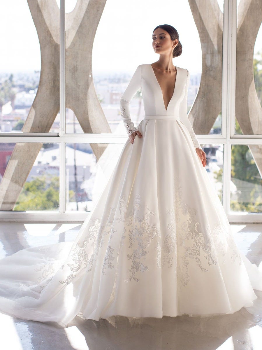 Pronovias Brown Hochzeitskleid