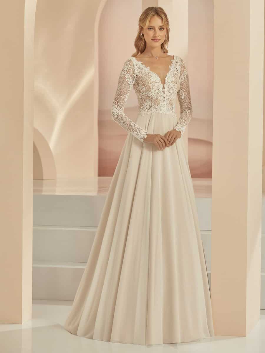 Bianco Evento Famosa Hochzeitskleid