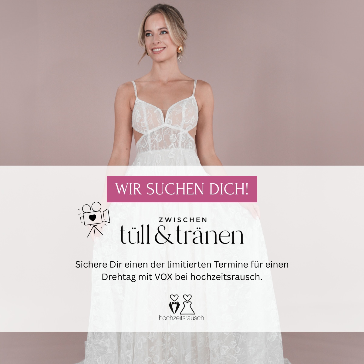 Zwischen Tuell und Traenen bei hochzeitsrausch