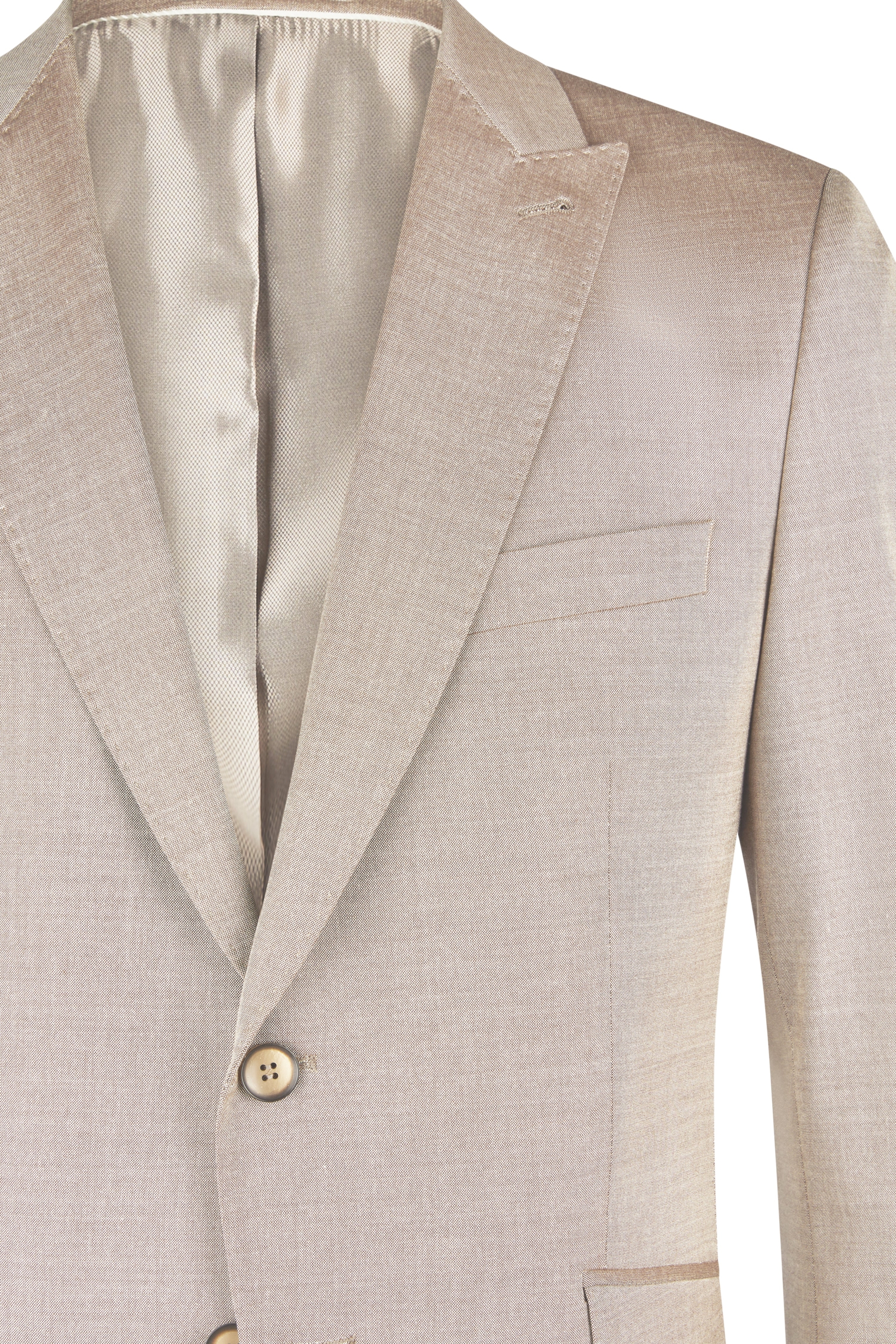 hochzeitsrausch Brautmoden - Wilvorst Bräutigam-Anzug in elegantem Beige mit feiner Struktur und klassischem Schnitt