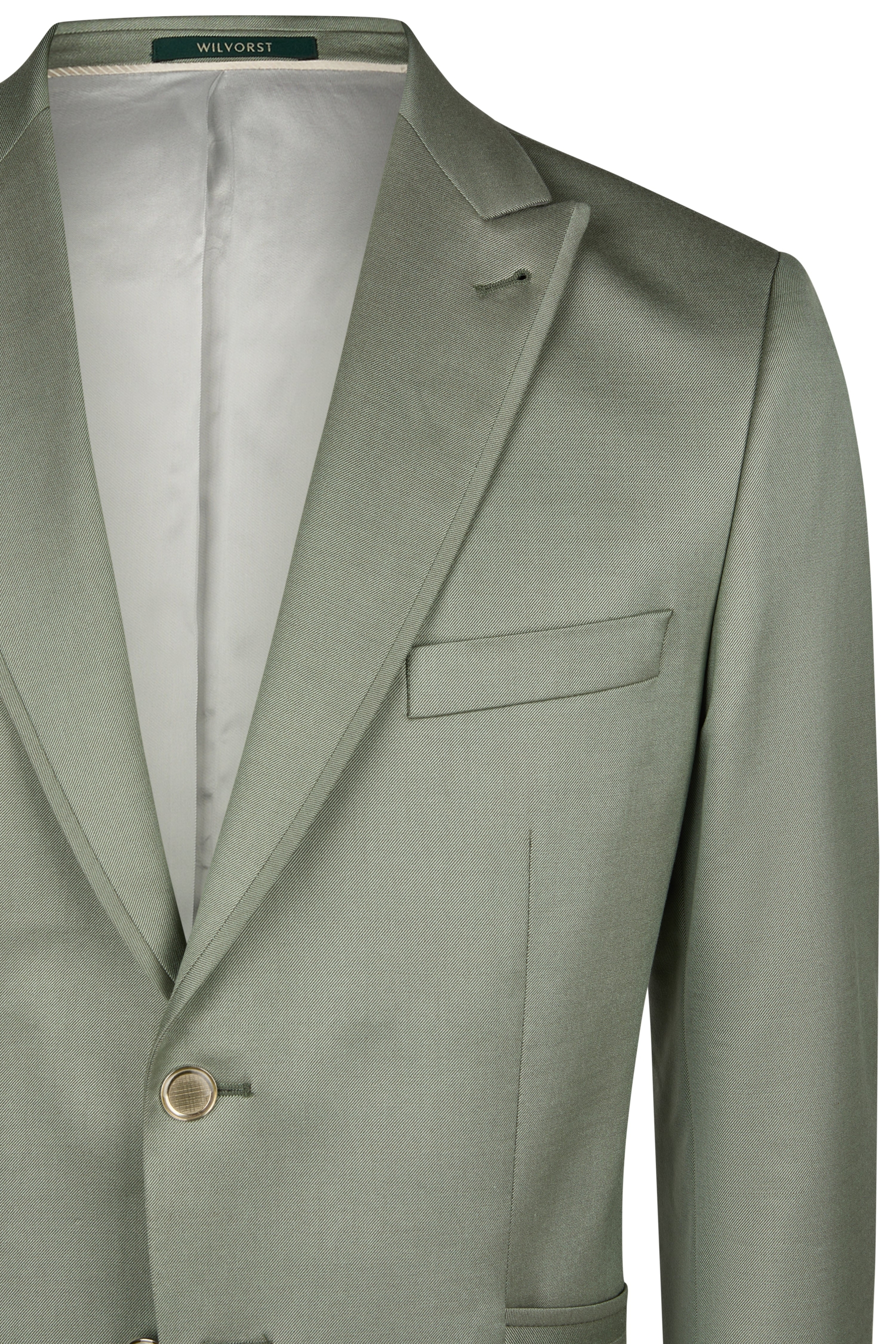 hochzeitsrausch Brautmoden - Wilvorst Bräutigam-Anzug in elegantem Grün mit klassischem Revers und stilvollen Details