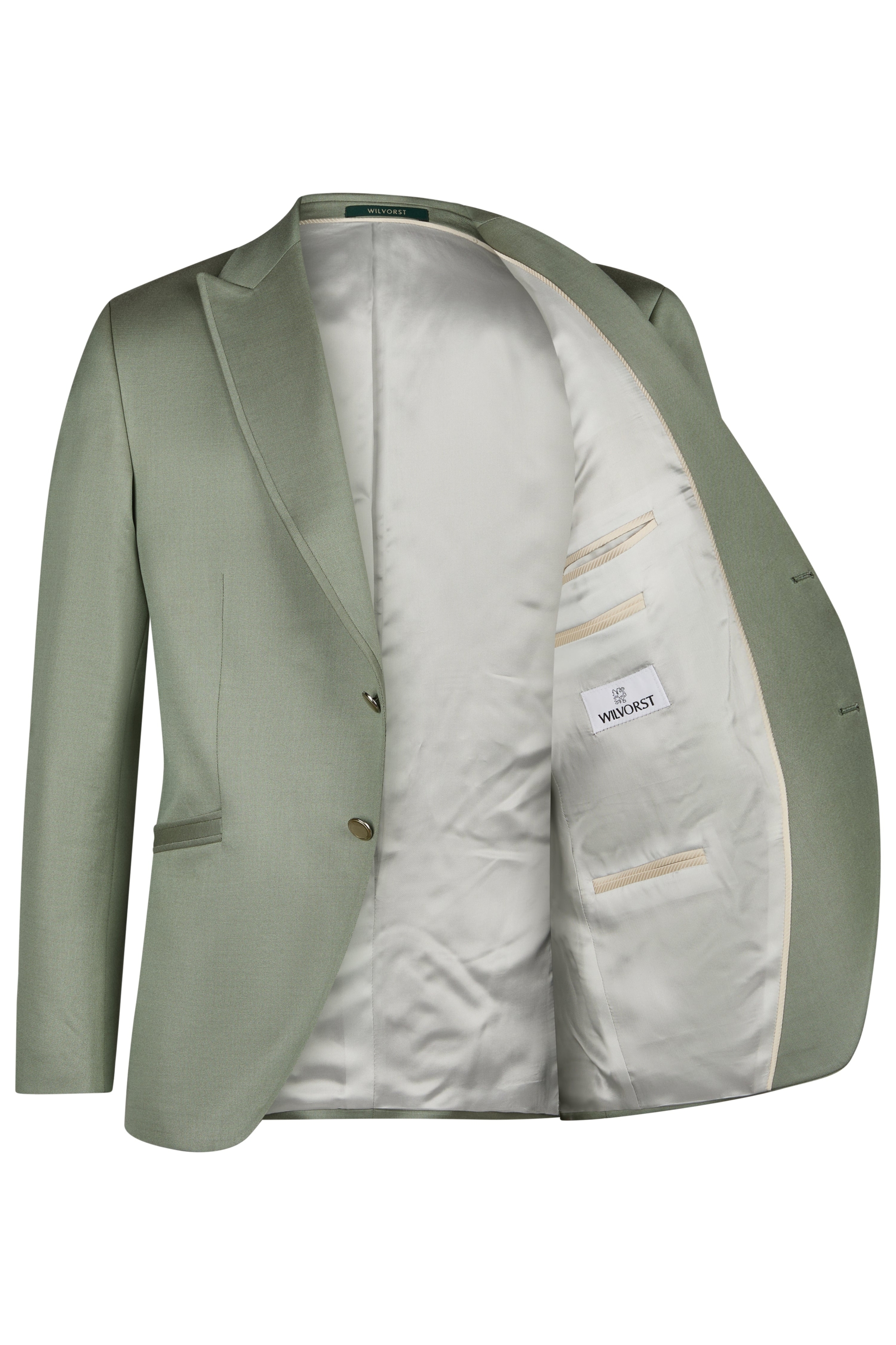 hochzeitsrausch Brautmoden - Wilvorst Bräutigam-Anzug in elegantem Grün mit edlem Innenfutter
