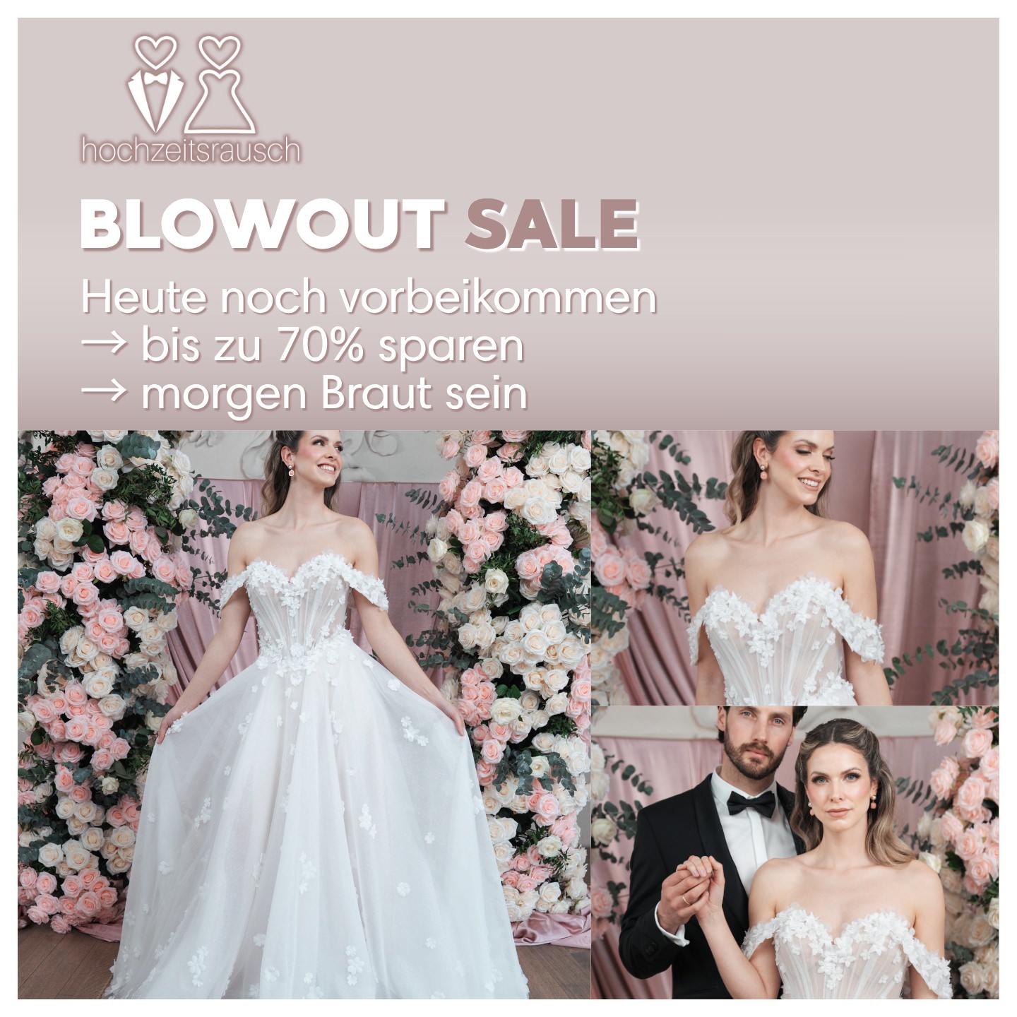 Blowout Sale hochzeitsrausch Brautmoden