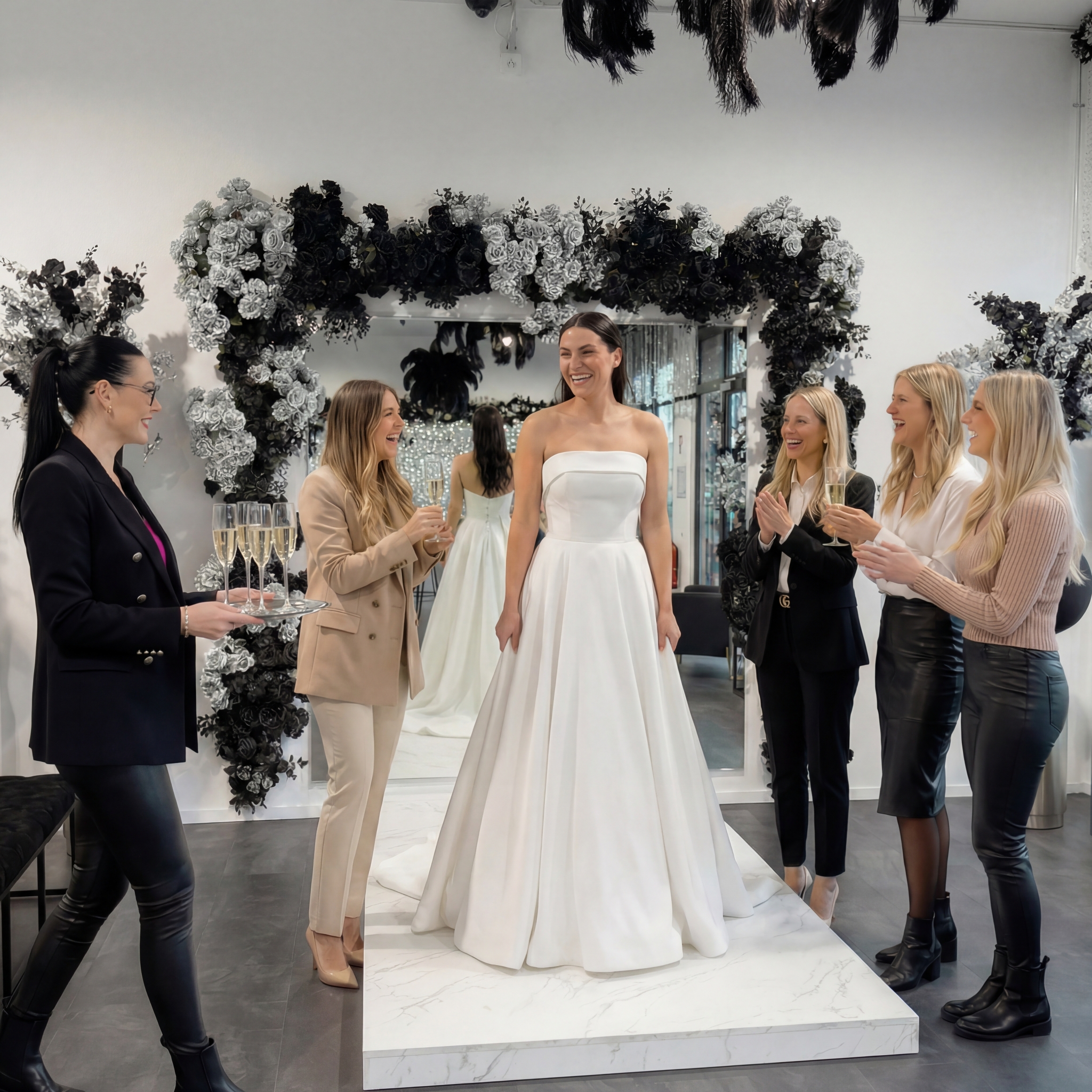 hochzeitsrausch Brautmoden Bremen – Brautkleid-Anprobe im Showroom Überseestadt